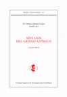 Research paper thumbnail of Sintaxis del griego antiguo, 2ª edición, Madrid, CSIC, Manuales y Anejos de Emérita, 2022.