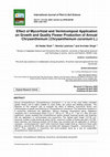 Research paper thumbnail of Effect of Mycorhizal and Vermicompost Application on Growth and Quality Flower Production of Annual Chrysanthemum (Chrysanthemum coronium L.)