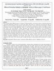 Research paper thumbnail of Effects of Extraction Methods on Allelopathic Activity of Mimosa pigra L. Leaf Extract