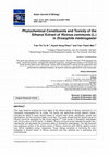 Research paper thumbnail of Phytochemical Constituents and Toxicity of the Ethanol Extract of Ricinus communis (L.) in Drosophila melanogaster