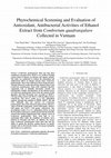 Research paper thumbnail of Phytochemical Screening and Evaluation of Antioxidant, Antibacterial Activities of Ethanol Extract from Combretum quadrangulare Collected in Vietnam