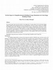 Research paper thumbnail of On the Impact of Simplificationson Building Energy Simulation for Early Stage Building Design