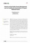 Research paper thumbnail of Impacts of the Public Forest Management Law on traditional communities in Crepori National Forest