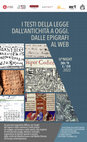 Research paper thumbnail of I TESTI DELLA LEGGE DALL'ANTICHITÀ A OGGI. DALLE EPIGRAFI AL WEB