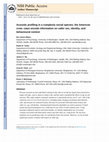 Research paper thumbnail of Acoustic profiling in a complexly social species, the American crow: caws encode information on caller sex, identity, and behavioural context