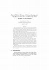 Research paper thumbnail of Labor Market Returns of German Immigrants: The Role of Education and Personal Traits WORK IN PROGRESS