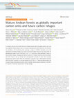 Research paper thumbnail of Mature Andean forests as globally important carbon sinks and future carbon refuges