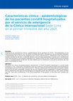 Research paper thumbnail of Características clínico - epidemiológicas de los pacientes covid19 hospitalizados por el servicio de emergencia de la Clínica Internacional Sede Lima en el primer trimestre del año 2021