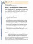 Research paper thumbnail of Reactivity to Cannabis Cues in Virtual Reality Environments