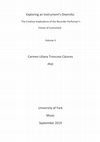 Research paper thumbnail of Exploring an instrument's diversity : the creative implications of the recorder performer's choice of instrument