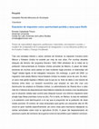 Research paper thumbnail of Expulsión de migrantes como oportunidad perdida y tarea para Sísifo