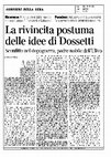 Research paper thumbnail of P. MIELI, La rivincita postuma delle idee di Dossetti, in «Corriere della sera», 8 gennaio 2013