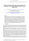 Research paper thumbnail of Influence of the plate leading-edge shape and thickness on the boundary layer laminar-turbulent transition at Mach number M=5