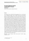 Research paper thumbnail of European Migration Policies and the Right of Asylum