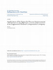 Research paper thumbnail of Application of Six-Sigma for Process Improvement in Manufacturing Industries: A Case Study-FORTHCOMING