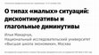 Research paper thumbnail of О типах «малых» ситуаций: дисконтинуативы и глагольные диминутивы