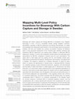 Research paper thumbnail of Mapping Multi-Level Policy Incentives for Bioenergy With Carbon Capture and Storage in Sweden