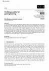 Research paper thumbnail of Crafting a public for geoengineering