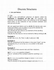 Research paper thumbnail of Discrete Structure 1