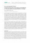 Research paper thumbnail of The Electoral Success of the Left in Latin America: Is There Any Room for Spatial Models of Voting?