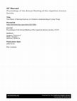 Research paper thumbnail of UC Merced Proceedings of the Annual Meeting of the Cognitive Science Society Title The Effects of Naming Practices on Children's Understanding of Living Things Permalink Publication Date The Effects of Naming Practices on Children's Understanding of Living Things