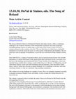 Research paper thumbnail of Review of John DuVal and David Staines. The Song of Roland. Indianapolis: Hackett Publishing Company, 2012. (open access)