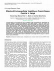 Research paper thumbnail of Effects of Exchange Rate Volatility on French Beans Exports in Kenya