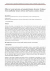 Research paper thumbnail of Effect of social networks on household dietary diversity: Evidence from smallholder farmers in Kisii and Nyamira counties, Kenya