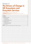 Research paper thumbnail of Chapter 3 : The Drivers of Change in UK Ecosystems and Ecosystem Services Coordinating Lead