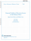 Research paper thumbnail of Financial Viability of Electricity Sectors in Sub-Saharan Africa: Quasi-Fiscal Deficits and Hidden Costs