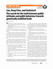 Research paper thumbnail of Lies, Deep Fries, and Statistics!! The search for the truth between public attitudes and public behaviour towards genetically modified foods