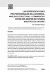 Research paper thumbnail of Las representaciones pre-profesionales de la docencia : análisis estructural y comparativo entre dos grupos de futuros maestros de Ontario