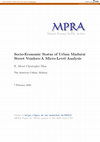 Research paper thumbnail of Socio-Economic Status of Urban Madurai Street Vendors-A Micro-Level Analysis