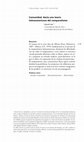 Research paper thumbnail of Comunidad. Hacia una teoría latinoamericana del comparatismo