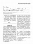 Research paper thumbnail of Isolation and genotyping of rubella virus from a case of congenital infection in Brazil