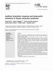 Research paper thumbnail of Auditory brainstem response and otoacoustic emissions in Duane retraction syndrome