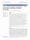 Research paper thumbnail of Co-occurrence simplicial complexes in mathematics: identifying the holes of knowledge