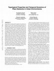 Research paper thumbnail of Topological Properties and Temporal Dynamics of Place Networks in Urban Environments