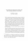 Research paper thumbnail of Una propuesta de organización semántica del léxico aritmético-algebraico renacentista