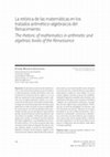 Research paper thumbnail of La retórica de las matemáticas en los tratados aritmético-algebraicos del Renacimiento