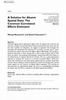 Research paper thumbnail of A Solution for Absent Spatial Data: The Common Correlated Effects Estimator