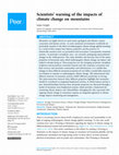 Research paper thumbnail of Scientists' warning of the impacts of climate change on mountains