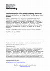 Research paper thumbnail of Factors influencing cross-border knowledge sharing by police organisations: an integration of ten European case studies