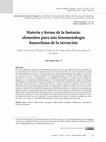 Research paper thumbnail of Materia y forma de la fantasía. Elementos para una fenomenología husserliana de la invención