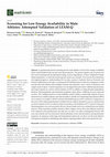 Research paper thumbnail of Screening for Low Energy Availability in Male Athletes: Attempted Validation of LEAM-Q