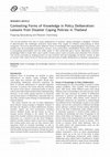 Research paper thumbnail of Contesting Forms of Knowledge in Policy Deliberation Lessons from Disaster Coping Policies in Thailand