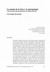 Research paper thumbnail of La agonía de la ética y la antropología. Notas a partir del pensamiento de Manuel Marzal