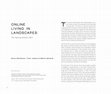 Research paper thumbnail of ONLINE LIVING IN LANDSCAPES : The Spring School 2021