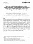 Research paper thumbnail of Point-of-Care Platform Blood Biomarker Testing of Glial Fibrillary Acidic Protein versus S100 Calcium-Binding Protein B for Prediction of Traumatic Brain Injuries: A Transforming Research and Clinical Knowledge in Traumatic Brain Injury Study