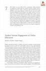 Research paper thumbnail of Student Veteran Engagement in Online Education